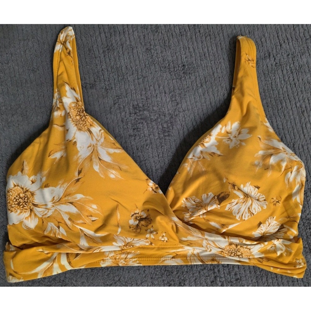 Floral Yellow Bikini Top